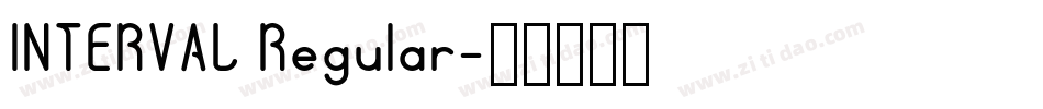 INTERVAL Regular字体转换